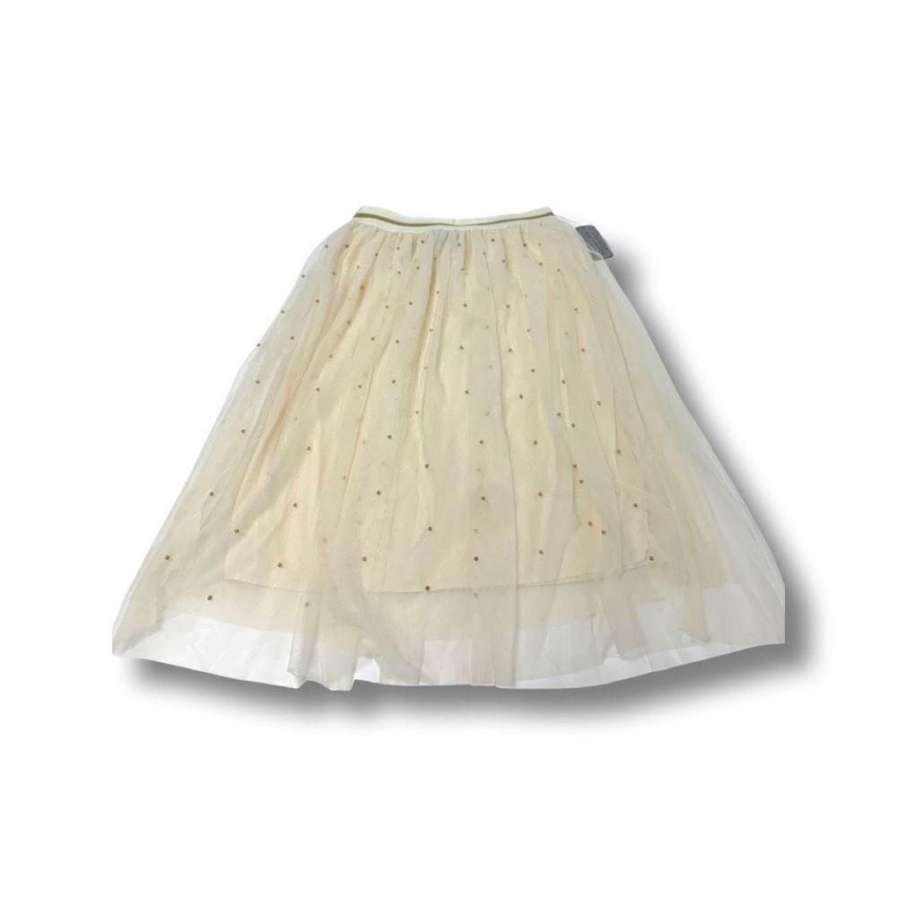 Gold Beaded A-Line Skirt